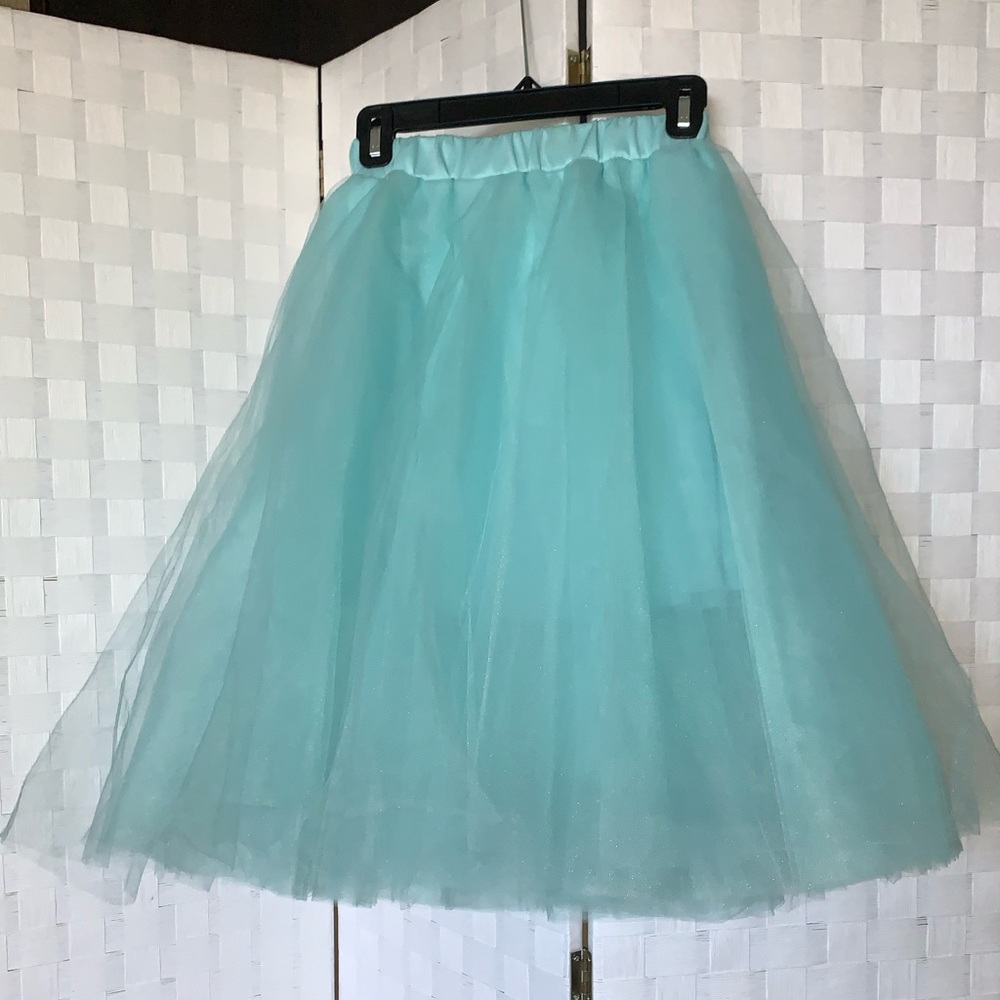 Aqua Dolls Kill Tulle Skirt